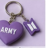💜 LLAVERO CORAZÓN ARMY